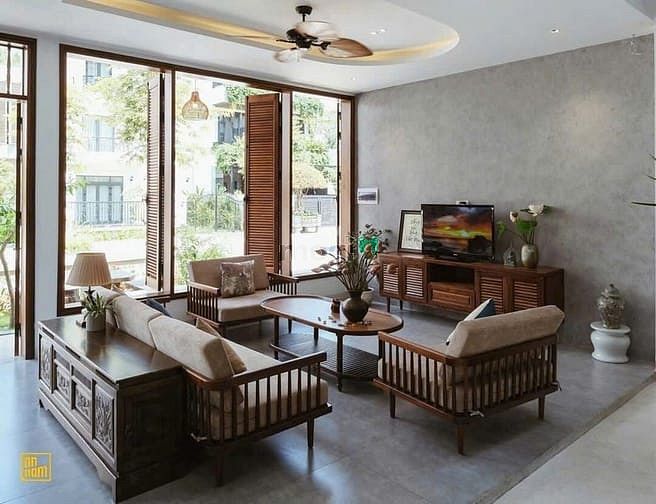 Hình ảnh Cho thuê villa  khu Euro village có sân vườn hồ bơi