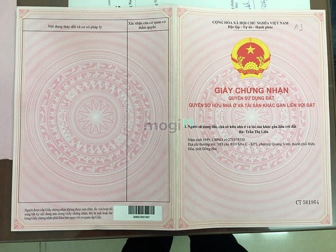 Hình ảnh Chỉ 1 tỷ Sở Hữu Ngay Lô đất Sổ Riêng Thổ cư 100%, Gần BigC Tân Hiệp