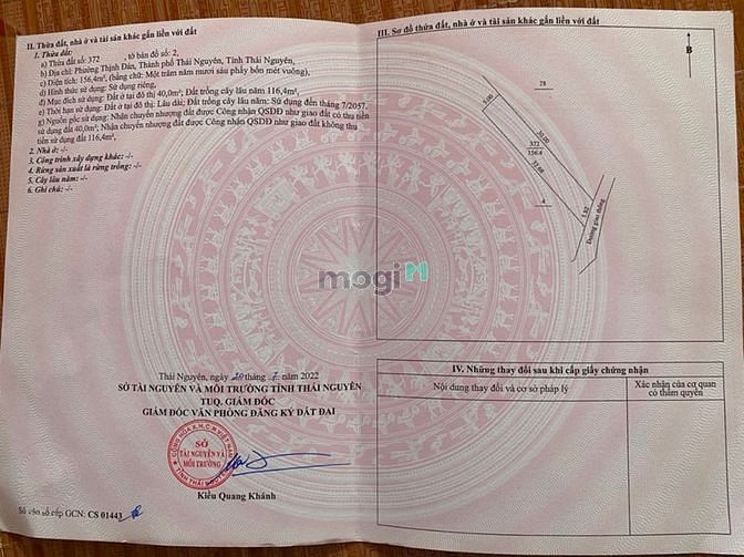Hình ảnh Bán đất phường Thịnh Đán Thái Nguyên