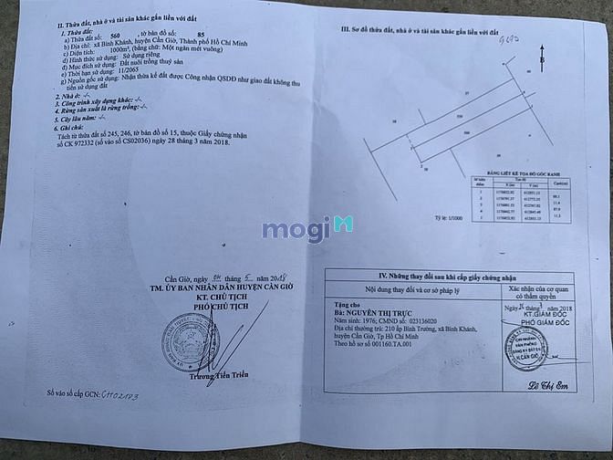 Hình ảnh Bán lô đất đẹp giá rẻ ngay KDC xã Bình Khánh Cần Giờ, 1000m, giá 4 tỷ
