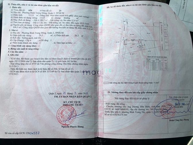 Hình ảnh đất đường 42 Bình Trưng Đông, gần BViện Quận 2, 112m thổ cư_6ty4 (TL)