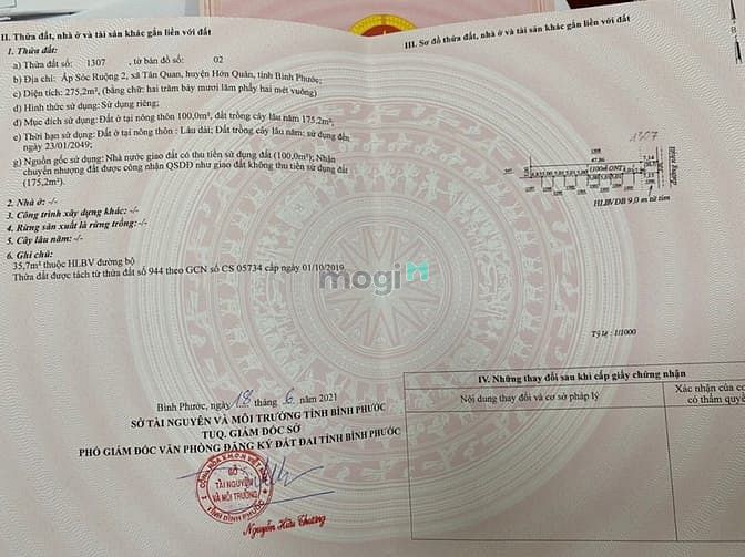 Hình ảnh Đất Thổ Cư Tân Quan - Hớn Quản Sổ Hồng Riêng Giá Mùa Dịch 365tr