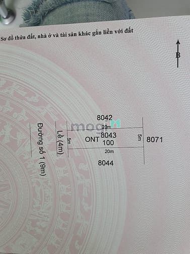 Hình ảnh Bán gấp đất nền mặt tiền đs 1 KDC Thái Sơn