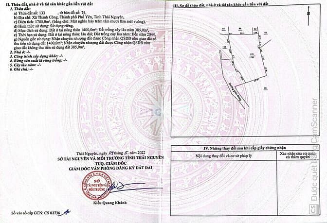 Hình ảnh Bán đất thổ cư rộng Thành Công Phổ yên