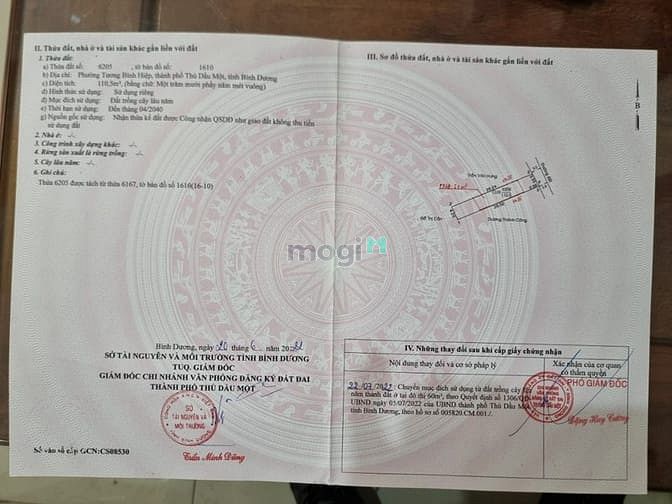 Hình ảnh Bán đất lô số lượng lớn phường Tương Bình Hiệp Tp TDM