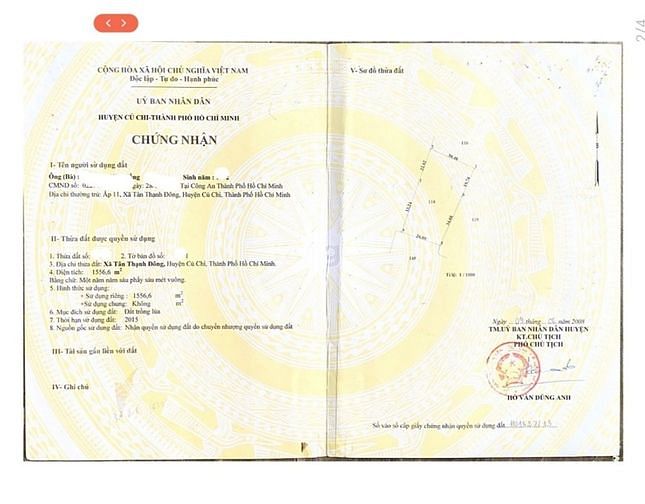 Hình ảnh Bán 1556m2 đất Võ Văn Bích, Tân Thạnh Đông, Củ Chi, 1Triệu/m2