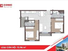Hình ảnh Mb6623 nạp rút nhanh chóng Conic Riverside, DT 73m2 2PN 2WC căn góc view đẹp, giá 2.1 tỷ
