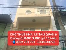 Hình ảnh Chính chủ cho thuê nhà 3,5 tấm hẻm Lê Quang Sung quận 6