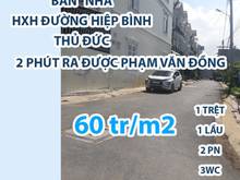 Hình ảnh Bán nhà đường Hiệp Bình, Thủ Đức, 2 phút ra Phạm Văn Đồng, giá 60 tr/m