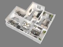 Hình ảnh [CCCC Hausman] Duy nhất 2 căn góc 2PN – 2WC 61m2, hướng Tây Nam