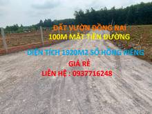 Hình ảnh Đất vườn Đồng Nai 1930m2 Mặt đường hiện hữu 100m giá rẻ