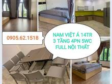 Hình ảnh Cho thuê nhà Nam Việt Á 100m2 3 tầng 4PN full NT mới xây