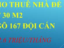 Hình ảnh Cho thuê nhà để ở, DT 30 m2, ngõ 167 Đội Cấn