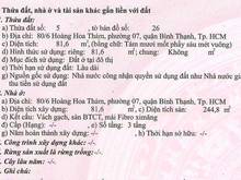 Hình ảnh Chính chủ bán nhà 80/6 Hoàng Hoa Thám HXH 80m2 14 tỷ