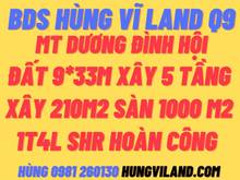 Hình ảnh BDS Hùng Vĩ Land [NC] bán MT Dương Đình Hội 300m2(9x33m) thổ cư 220m2