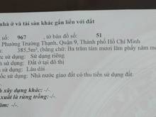 Hình ảnh Bán đất DT 386m2 ngang 28m P.Trường Thạnh Quận 9 Giá 34 triệu/1m