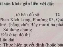 Hình ảnh Bán lô đất 419/5/2A, Phan Xích Long, 74m2 7 tỷ