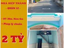 Hình ảnh DUY NHẤT! Nhà Hiệp Thành, quận 12, hẻm xe tải, 30m, nhỉnh 2 tỷ.