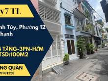 Hình ảnh Sát Mặt Tiền,HXH,Nguyễn Văn Đậu Phường 6 Bình Thạnh,3,5 Lầu BTCT,4Ty3