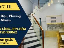 Hình ảnh Hiếm,Khu Vực Phường 10,Phú Nhuận Không Có nhà bán-4 tang-5Ty7 còn TL