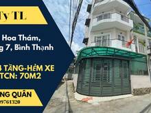 Hình ảnh Lô Góc,Hẻm xe hơi,70m2,4 tầng,Hoàng Hoa Thám Phường 7 Bình Thạnh