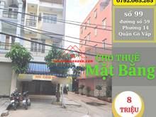 Hình ảnh Cho Thuê Mặt Bằng Lầu 1 Căn 2 MT ngay Chợ Thạch Đà Phạm Văn Chiêu Q.GV