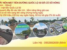 Hình ảnh Bán Đất thổ cư MẶT TIỀN QL50, khu đông dân, Sổ hồng