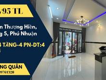 Hình ảnh Nhà rẻ Phú Nhuận,40m2,4Tang,4PN,Ngay Phường 5 Phú Nhuận,5ty95 TL mạnh