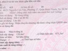 Hình ảnh Bán nhà HXH 46/31 Nguyễn Cửu Vân, Phường 17, Quận Bình Thạnh(9x19m)