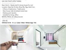 Hình ảnh Nam Việt Á - Cho thuê nhà 4 tầng 6PN full NT