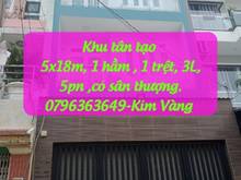 Hình ảnh nhà 5x18m,có hầm ,3L khu vực tân tạo giá 22tr/tháng