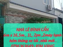 Hình ảnh nhà đẹp 6x16,5m 1L,2pn lê đình cẩn