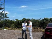Hình ảnh vườn quýt Ngọc Định, view hồ Trị An.