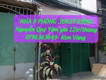 Hình ảnh nhà 4x20m,2L,9pn nguyễn quý yêm 12tr