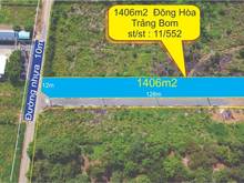 Hình ảnh 1,4 sào Đất 2 mặt tiền đường nhựa lên được 800m2 Thổ Cư