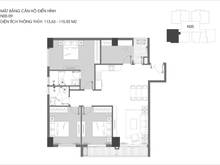 Hình ảnh 3N+1,2VS,3Logia 116m2.Góc 3 mặt thoáng.View Cầu Chương Dương,Sông Hồng