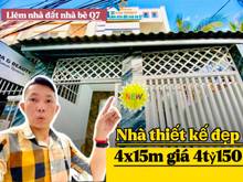 Hình ảnh ✅Nhà thiết kế đẹp✅ DT 4x15m trệt lầu 3pn tại thị trấn Nhà Bè