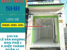 Hình ảnh Bán nhà xây kiến cố 1 Trệt, 2 Lầu, SHR số 110/4A Lê Văn Khương, Quận 1