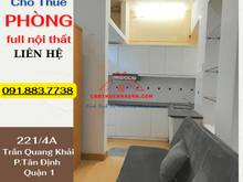 Hình ảnh Cho Thuê Phòng Full Nội Thất Cao Cấp số 221/4A Trần Quang Khải, Q1