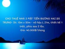 Hình ảnh nhà 2 mặt tiền Hai Bà Trưng, 15m x 50m, 2 lầu, 1 tỷ/tháng