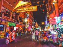 Hình ảnh Cho thuê Góc 2 Mặt tiền Đề Thám (Phố Tây Bùi Viện) Quận 1, 3 tầng
