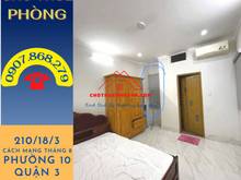 Hình ảnh Cho Thuê Phòng đầy đủ Nội Thất số 210/18/3 CMT8, P.10, Quận 3
