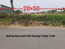 Hình ảnh ĐẤT ĐẸP full thổ 20X50M mặt tiền NHựa Xuân Thới Thượng, Phan Văn Hớn
