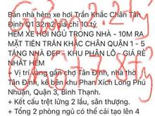 Hình ảnh Giảm 2.2 tỷ bán nhà hẻm xe hơi Trần Khắc Chân Q1 32m2 7.8 tỷ