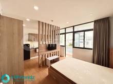 Hình ảnh Studio_BAN CÔNG_Full nội thất gỗ cao cấp_45m2_chợ Tân Định_Hồ con rùa