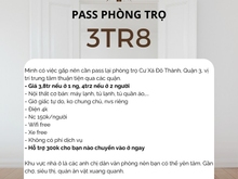 Hình ảnh Pass trọ 3tr8 Cư Xá Đô Thành, Quận 3. Khu vực an ninh, tri thức