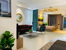 Hình ảnh Trống sẵn studio full nội thất, máy giặt riêng thiết kế hiện đại, cửa