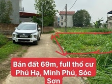 Hình ảnh Đất Phú Hạ Minh Phú Sóc Sơn HN, 70m2 MT5m, ô tô đỗ