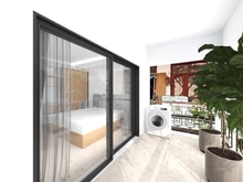 Hình ảnh 1PN tách bếp ban công, máy giặt riêng full NT ✨ Chỉ tính điện, bao phí