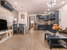 Hình ảnh 🍀1PN Luxury Q1_Tone Xanh Xám_T.Kế Hiện Đại_Phòng Siêu Rộng_Thanh Máy